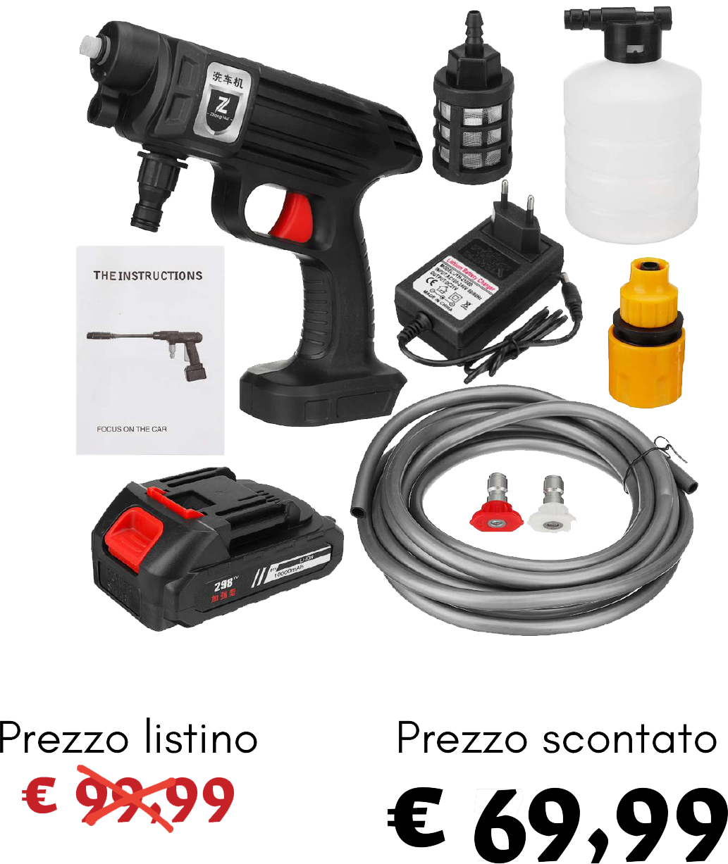Pistola Idropulitrice a Batteria